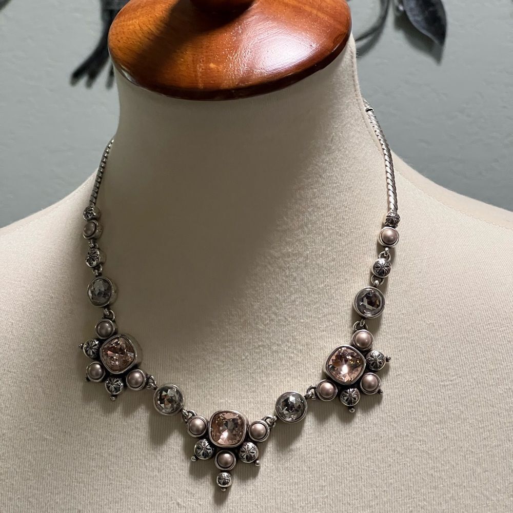 Brighton SELENE Necklace Crystal And Glass Pearls List $158 NWT Rare Find! #BJNK